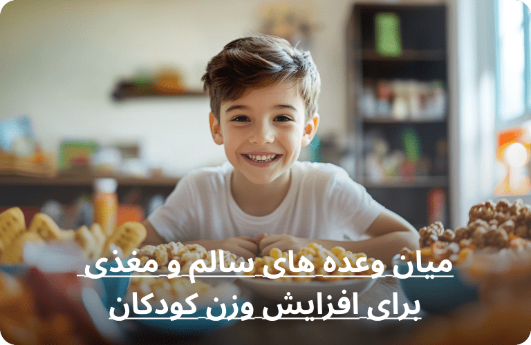 میان وعده های سالم و مغذی برای افزایش وزن کودکان